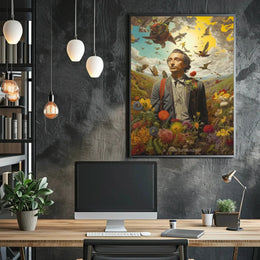 Surreal Dreamscape Nature Connection Artistic Poster PosterGoat