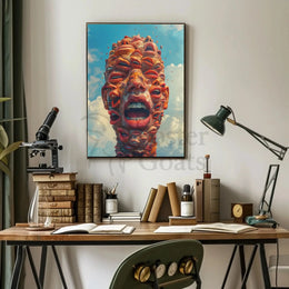 Surreal Faces Structure Poster - Abstract, Artistic, or Pop Culture Poster PosterGoat