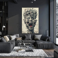 Surreal Faces' Fusion Wall Art: Abstract, Artistic, or Pop Culture Poster PosterGoat