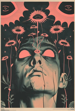 Surreal Floral Consciousness Abstract, Artistic, or Pop Culture Poster PosterGoat