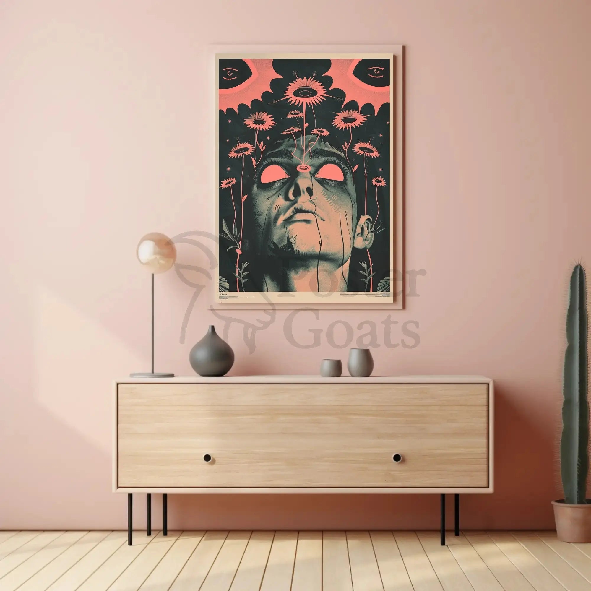 Surreal Floral Consciousness Abstract, Artistic, or Pop Culture Poster PosterGoat