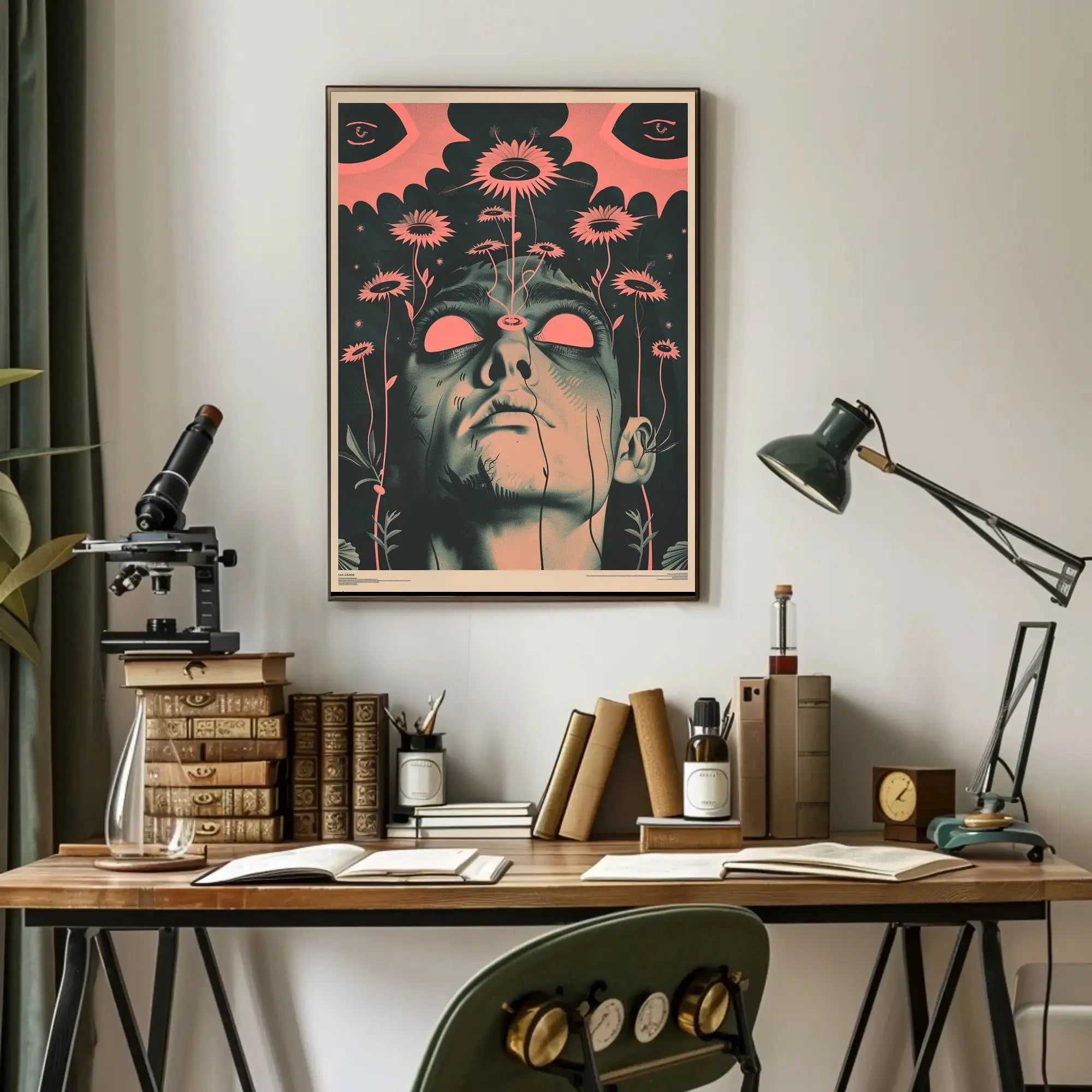 Surreal Floral Consciousness Abstract, Artistic, or Pop Culture Poster PosterGoat