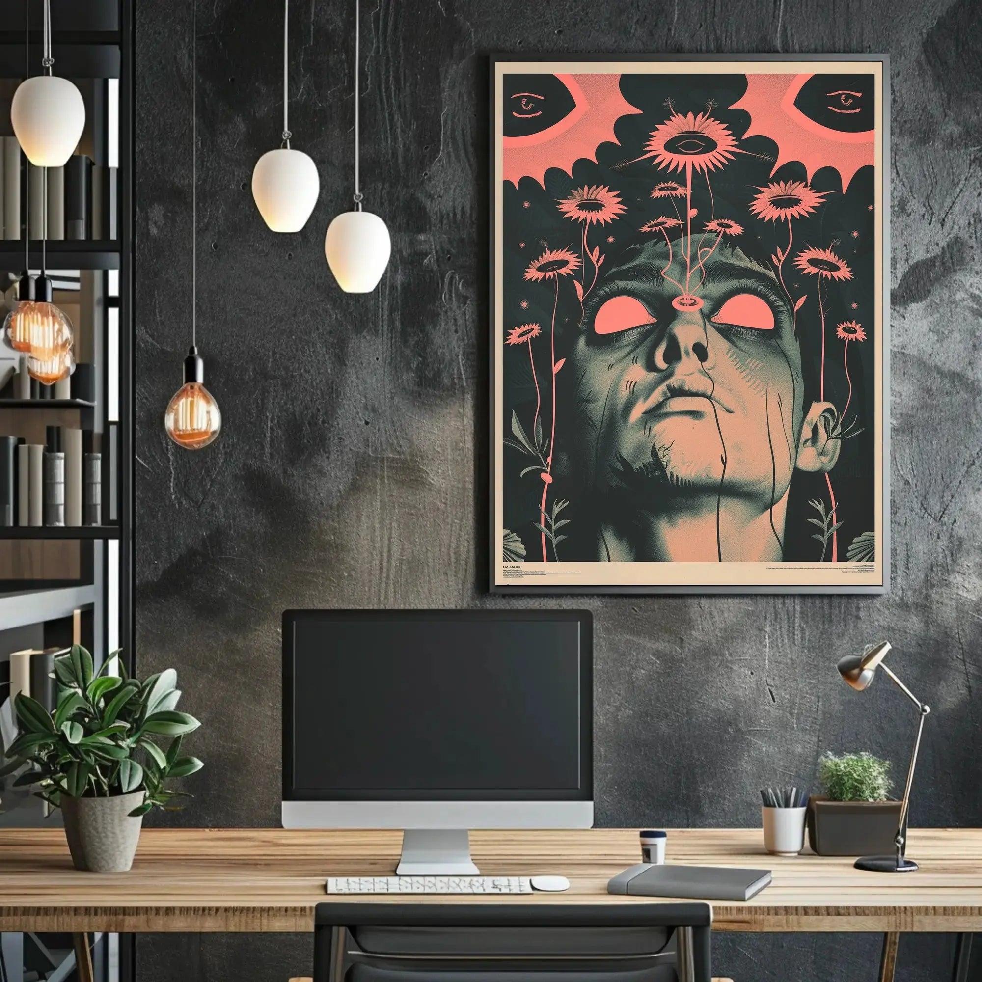 Surreal Floral Consciousness Abstract, Artistic, or Pop Culture Poster PosterGoat
