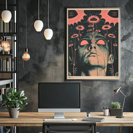 Surreal Floral Consciousness Abstract, Artistic, or Pop Culture Poster PosterGoat