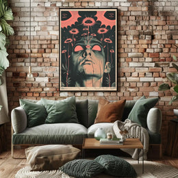 Surreal Floral Consciousness Abstract, Artistic, or Pop Culture Poster PosterGoat