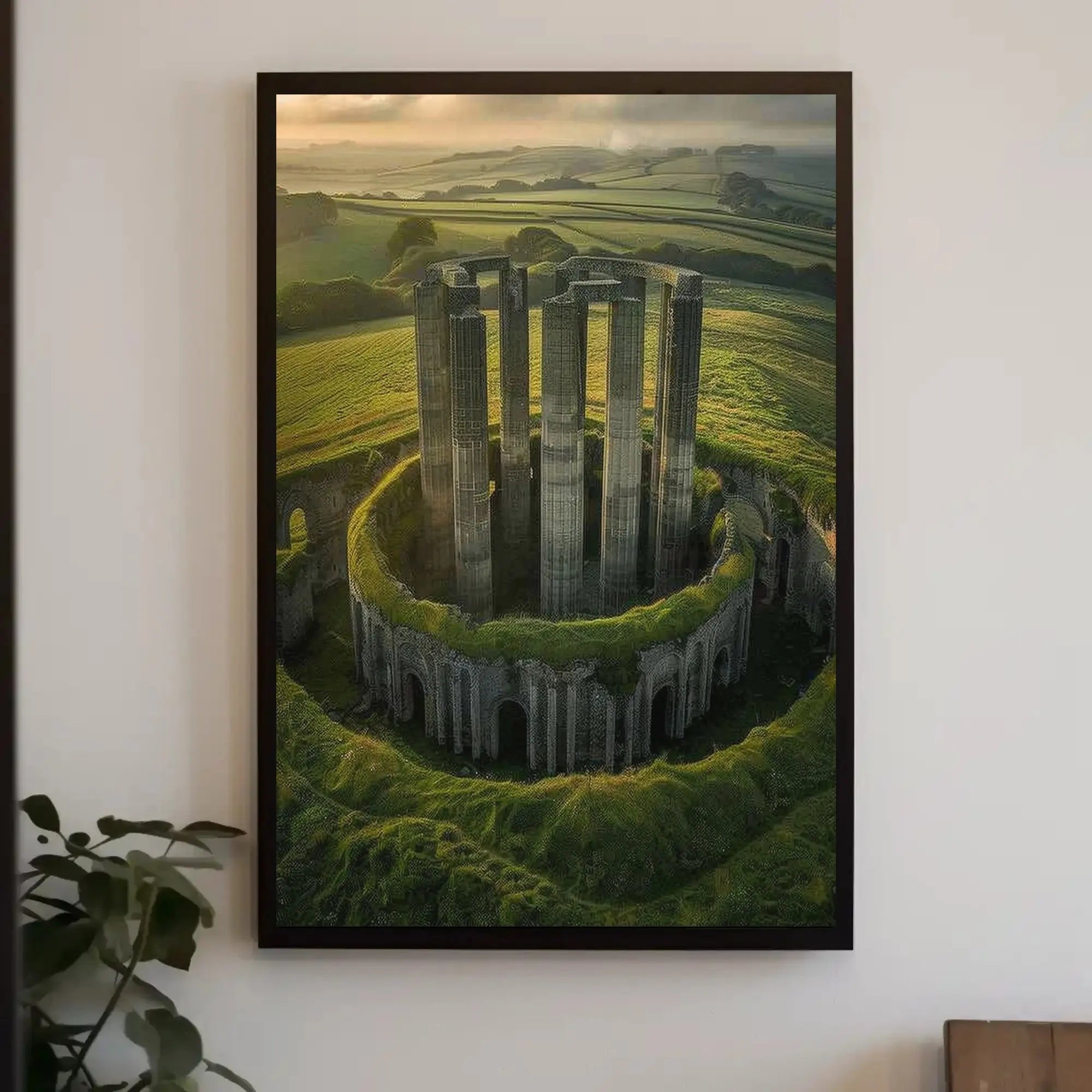 Surreal Fusion of Nature and Architecture - Artistic Poster PosterGoat