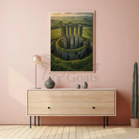 Surreal Fusion of Nature and Architecture - Artistic Poster PosterGoat