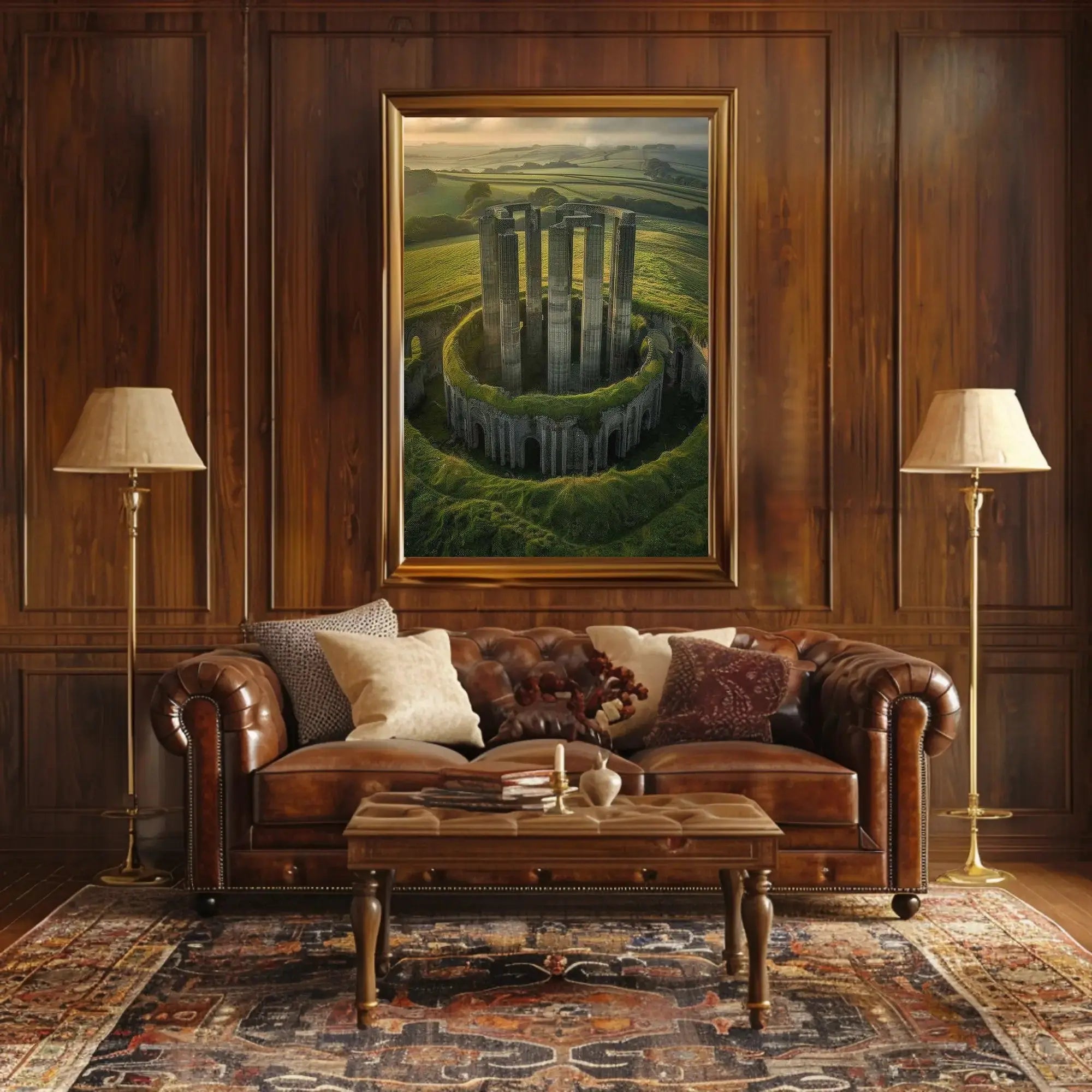 Surreal Fusion of Nature and Architecture - Artistic Poster PosterGoat
