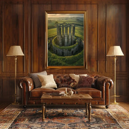 Surreal Fusion of Nature and Architecture - Artistic Poster PosterGoat