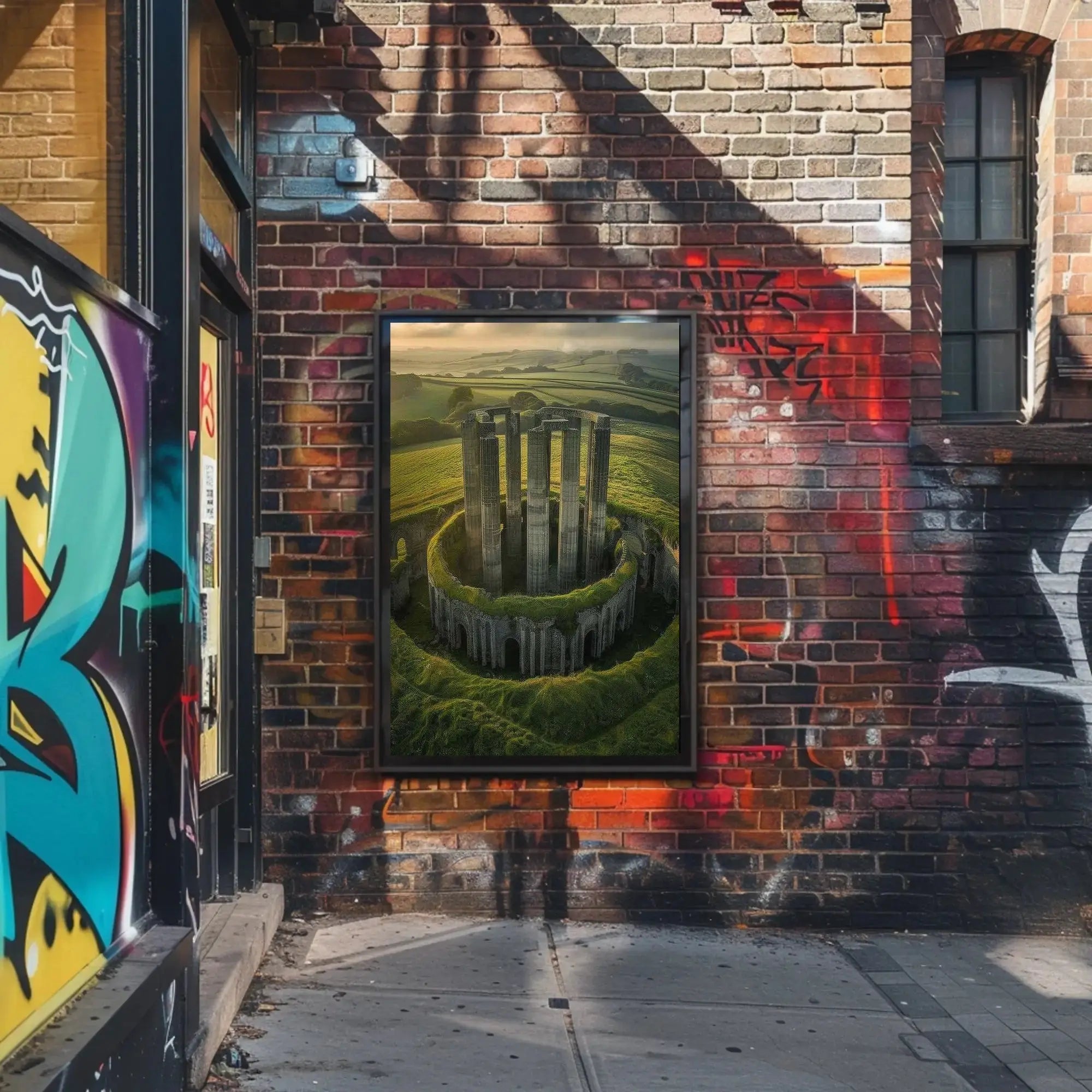 Surreal Fusion of Nature and Architecture - Artistic Poster PosterGoat
