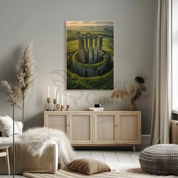 Surreal Fusion of Nature and Architecture - Artistic Poster PosterGoat