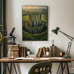 Surreal Fusion of Nature and Architecture - Artistic Poster PosterGoat
