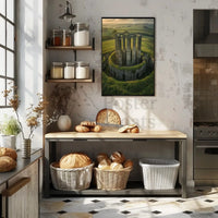 Surreal Fusion of Nature and Architecture - Artistic Poster PosterGoat