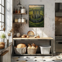 Surreal Fusion of Nature and Architecture - Artistic Poster PosterGoat