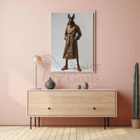 Surreal Haute Couture Doghead Art Poster - Abstract, Artistic, or Pop Culture Poster PosterGoat