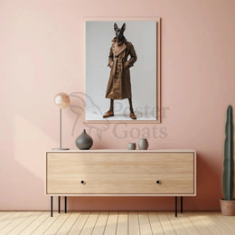 Surreal Haute Couture Doghead Art Poster - Abstract, Artistic, or Pop Culture Poster PosterGoat
