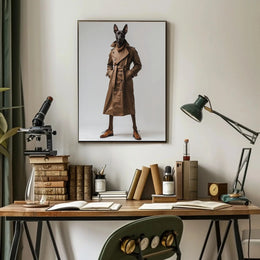 Surreal Haute Couture Doghead Art Poster - Abstract, Artistic, or Pop Culture Poster PosterGoat