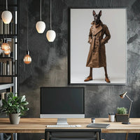 Surreal Haute Couture Doghead Art Poster - Abstract, Artistic, or Pop Culture Poster PosterGoat