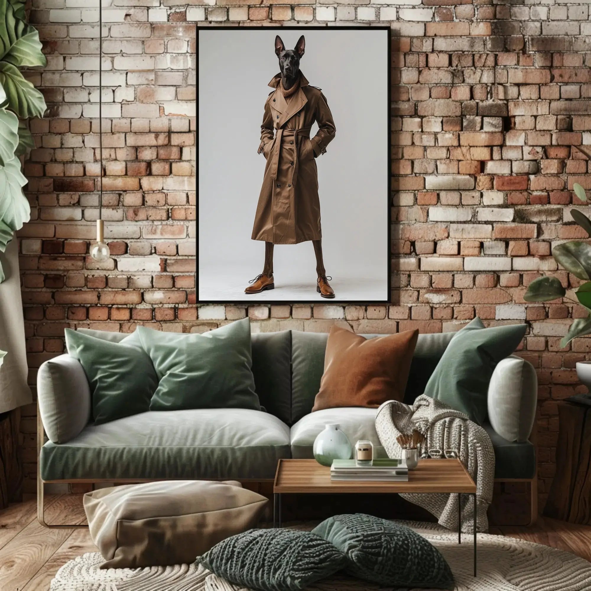 Surreal Haute Couture Doghead Art Poster - Abstract, Artistic, or Pop Culture Poster PosterGoat