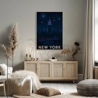 Surreal New York City Skyline Art Print, Artistic Poster PosterGoat