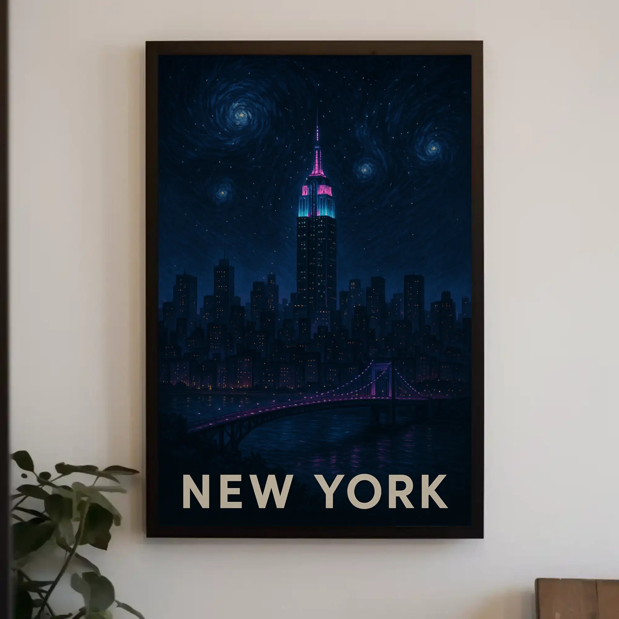 Surreal New York City Skyline Art Print, Artistic Poster PosterGoat