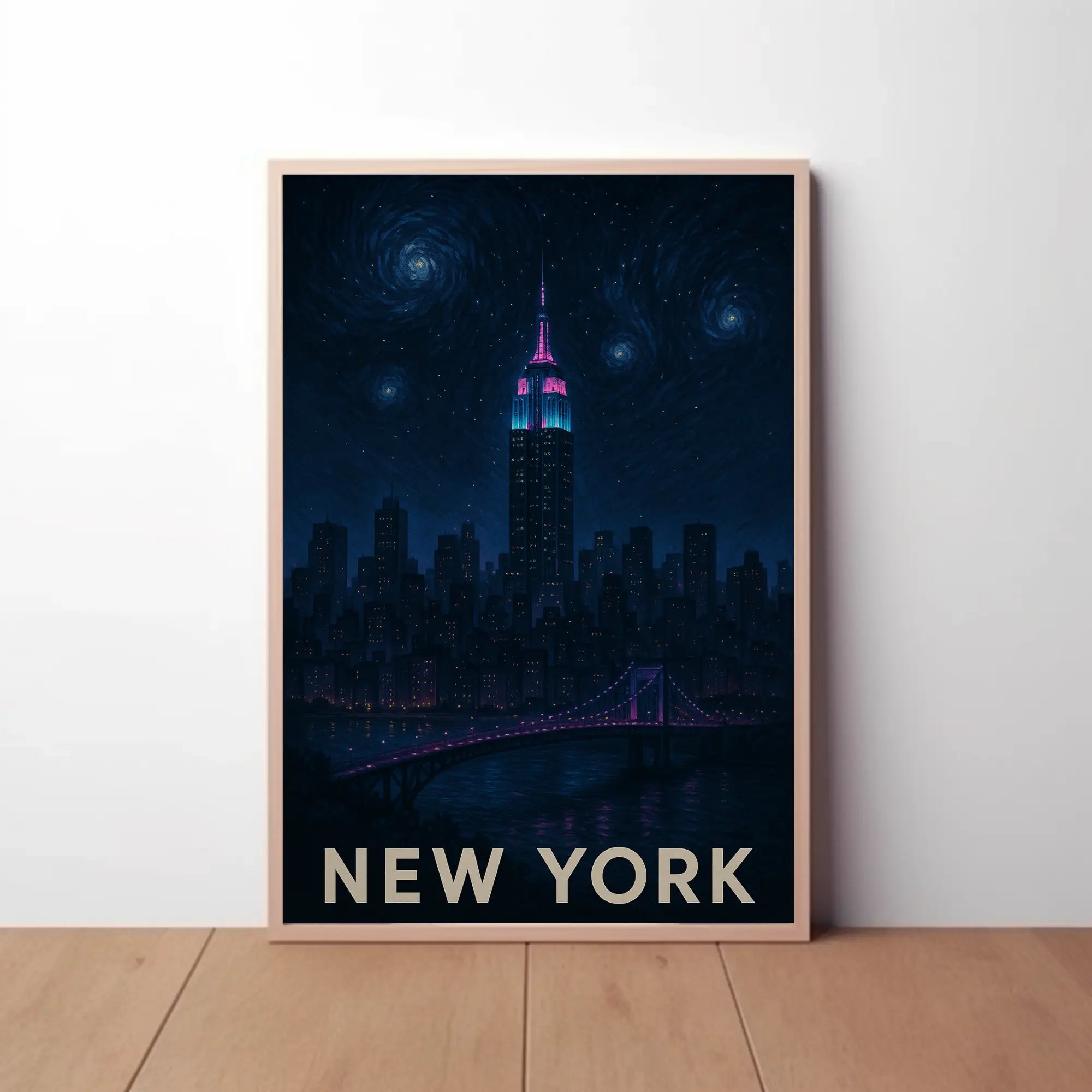 Surreal New York City Skyline Art Print, Artistic Poster PosterGoat