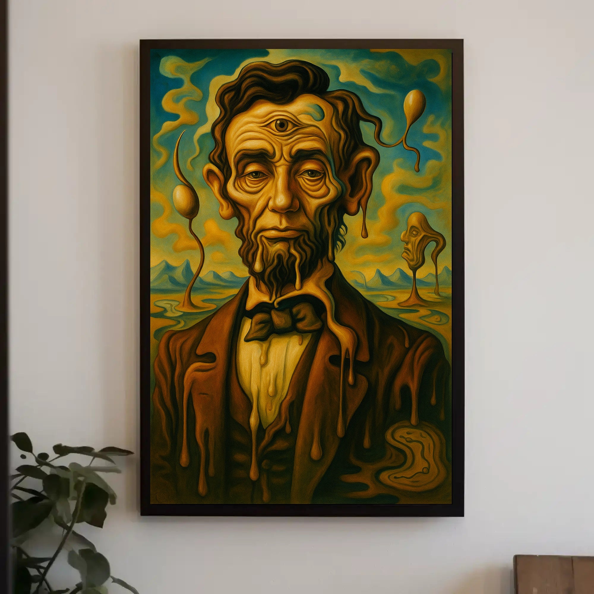 Surreal Portrait Of A Historical Figure Poster PosterGoat