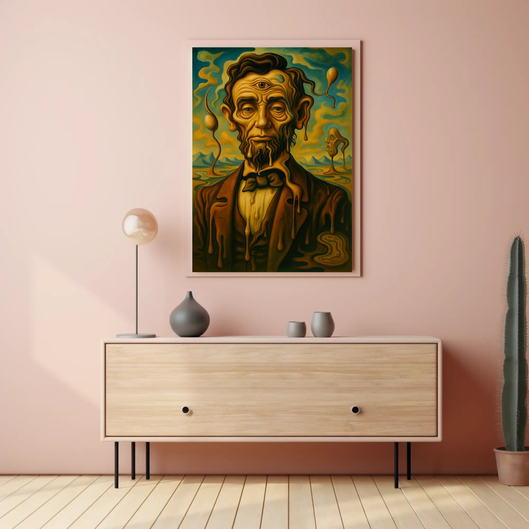 Surreal Portrait Of A Historical Figure Poster PosterGoat