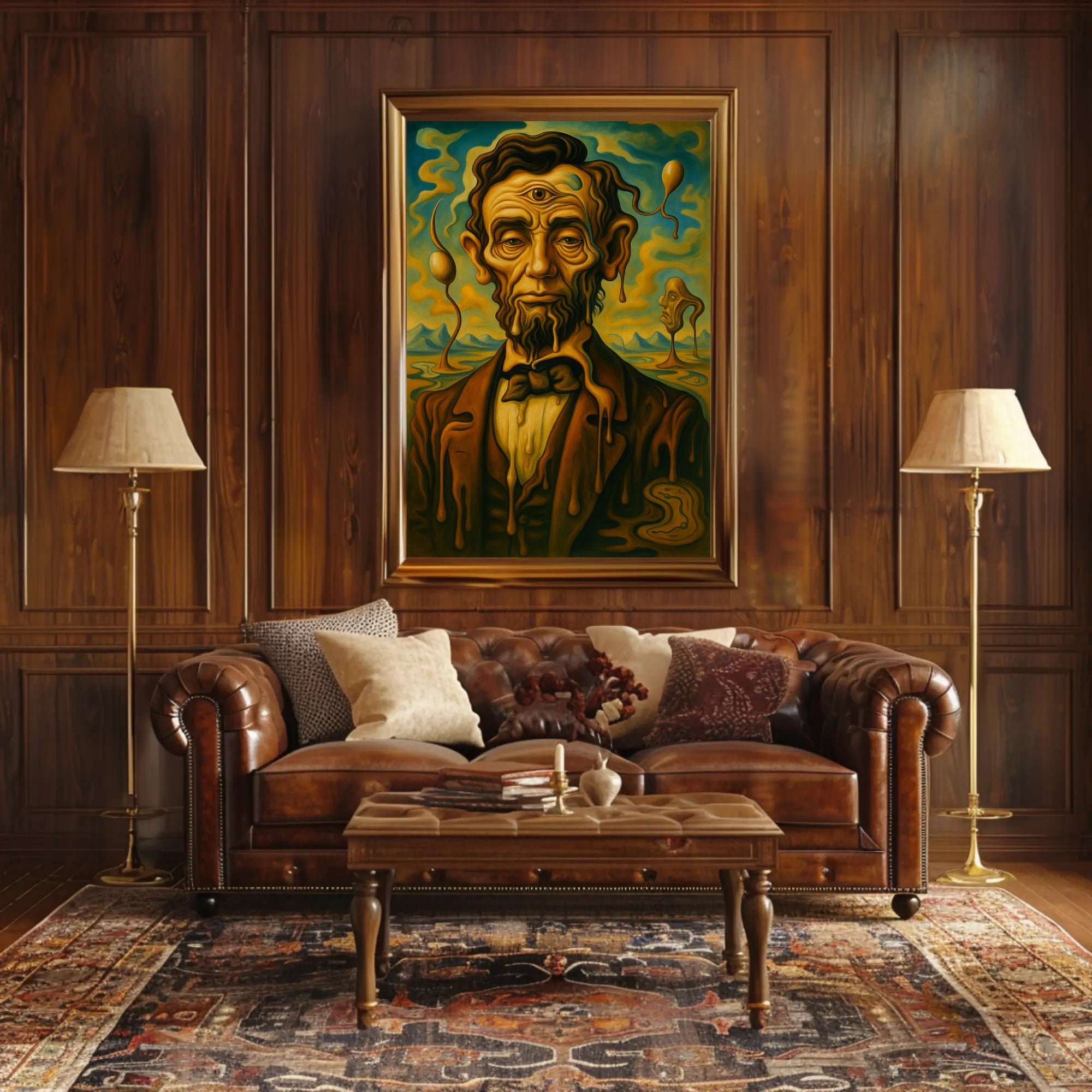 Surreal Portrait Of A Historical Figure Poster PosterGoat