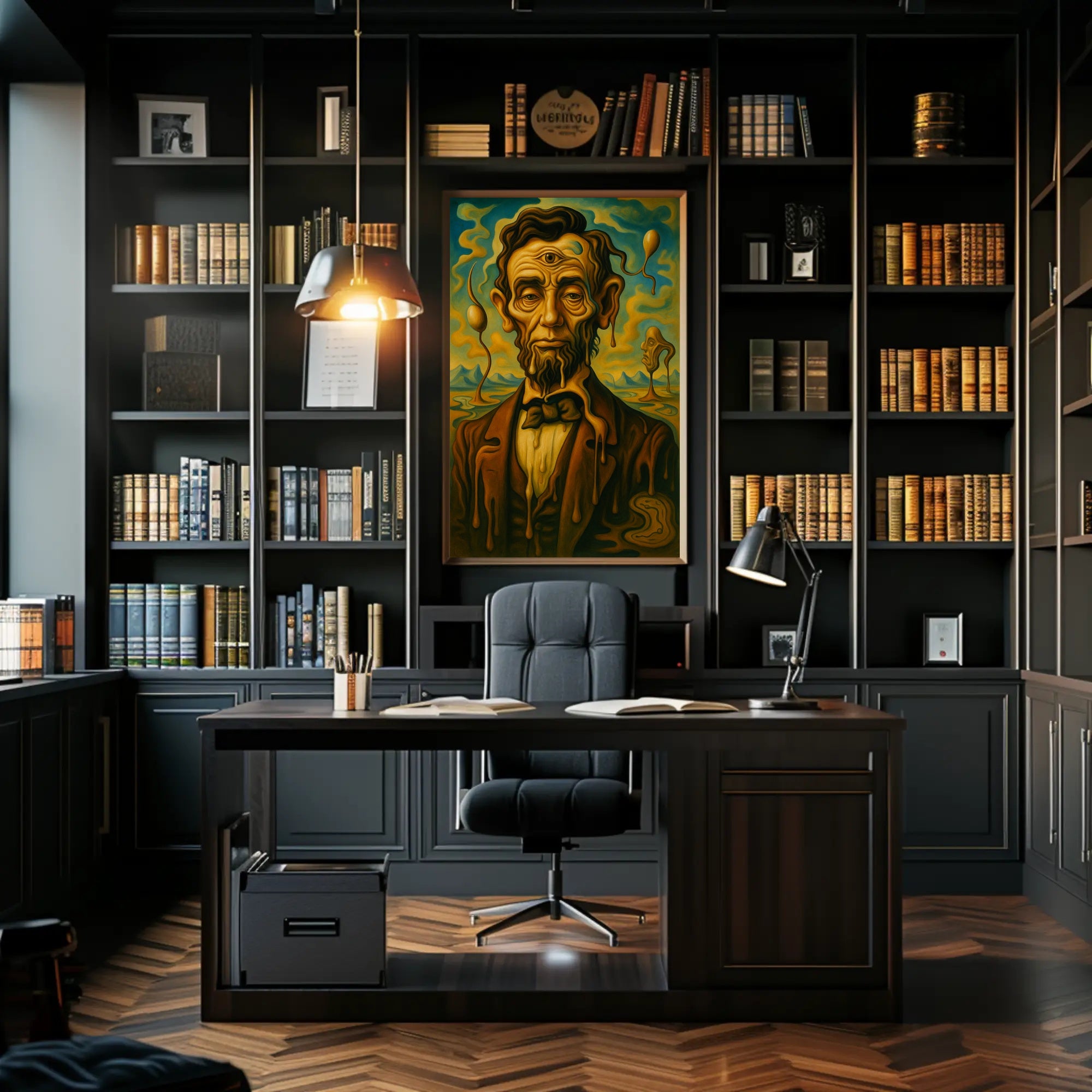 Surreal Portrait Of A Historical Figure Poster PosterGoat