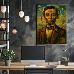 Surreal Portrait Of A Historical Figure Poster PosterGoat