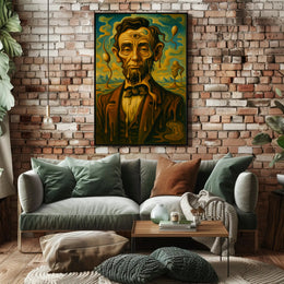 Surreal Portrait Of A Historical Figure Poster PosterGoat
