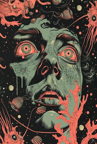Surreal Psychedelic Face Abstract, Artistic, or Pop Culture Poster PosterGoat