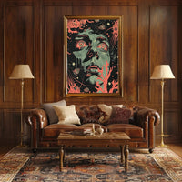Surreal Psychedelic Face Abstract, Artistic, or Pop Culture Poster PosterGoat
