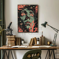 Surreal Psychedelic Face Abstract, Artistic, or Pop Culture Poster PosterGoat