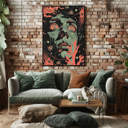Surreal Psychedelic Face Abstract, Artistic, or Pop Culture Poster PosterGoat