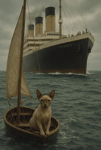 Surreal Titanic Whimsy Artistic Poster PosterGoat