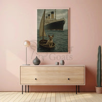 Surreal Titanic Whimsy Artistic Poster PosterGoat