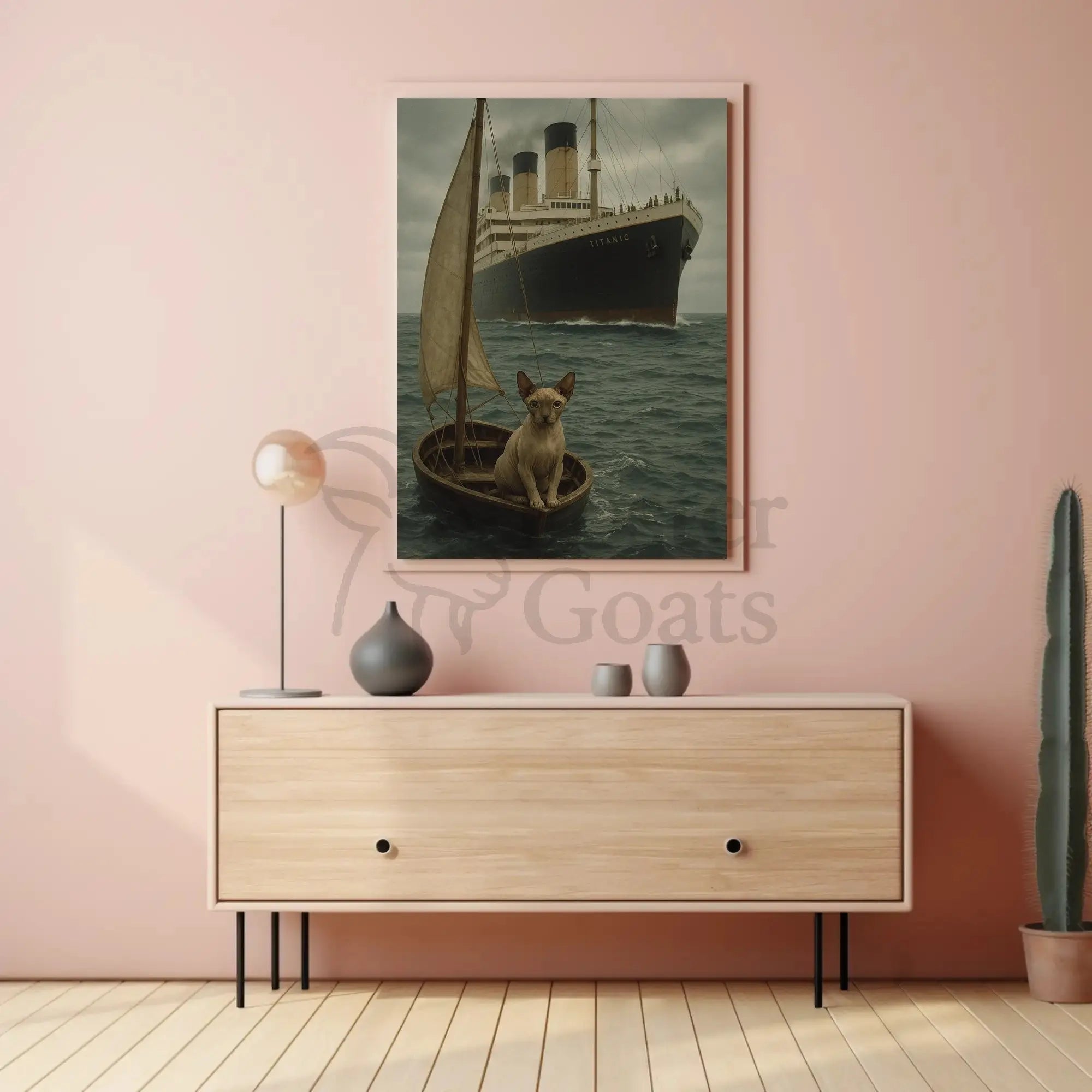 Surreal Titanic Whimsy Artistic Poster PosterGoat