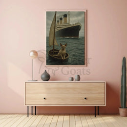 Surreal Titanic Whimsy Artistic Poster PosterGoat