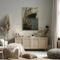 Surreal Titanic Whimsy Artistic Poster PosterGoat