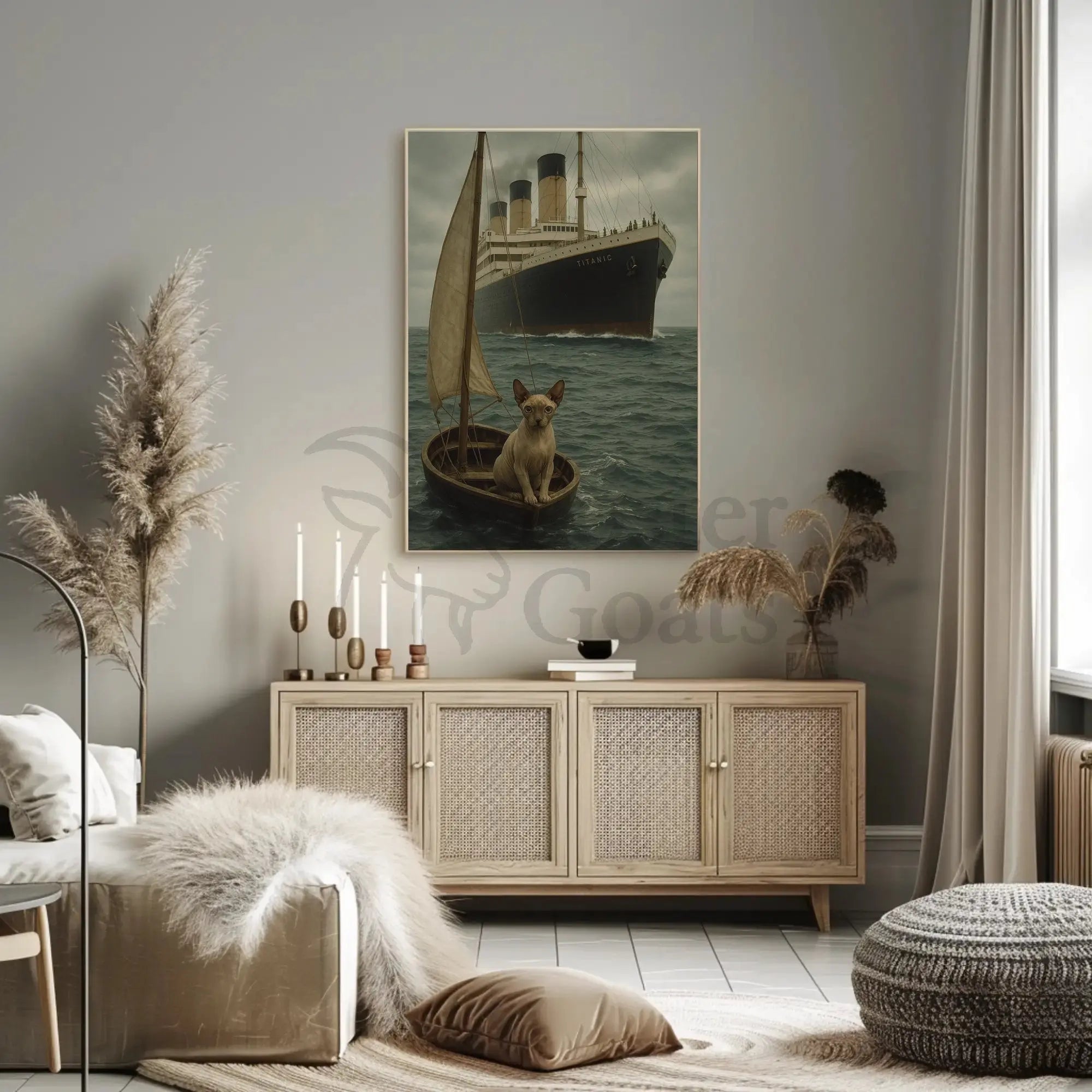 Surreal Titanic Whimsy Artistic Poster PosterGoat