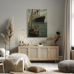 Surreal Titanic Whimsy Artistic Poster PosterGoat