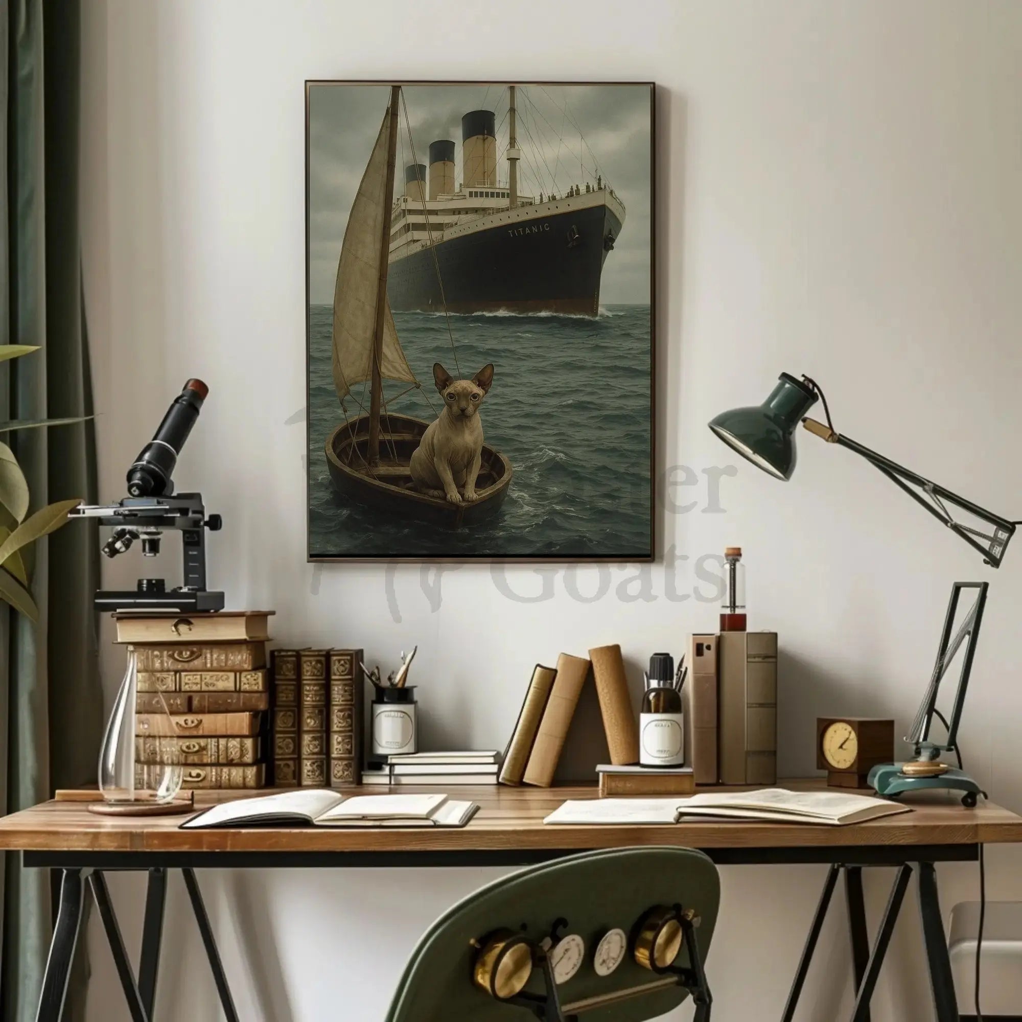 Surreal Titanic Whimsy Artistic Poster PosterGoat