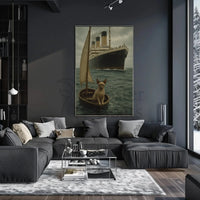 Surreal Titanic Whimsy Artistic Poster PosterGoat