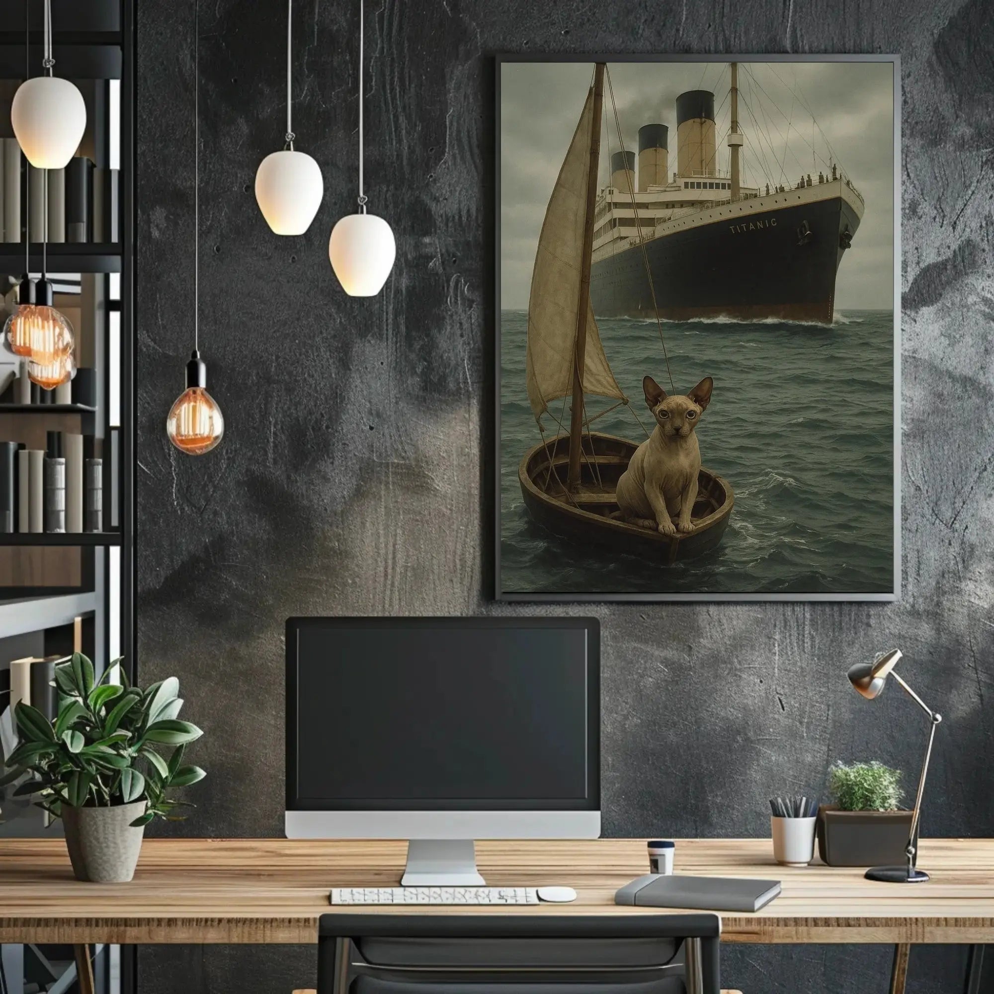 Surreal Titanic Whimsy Artistic Poster PosterGoat