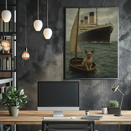 Surreal Titanic Whimsy Artistic Poster PosterGoat