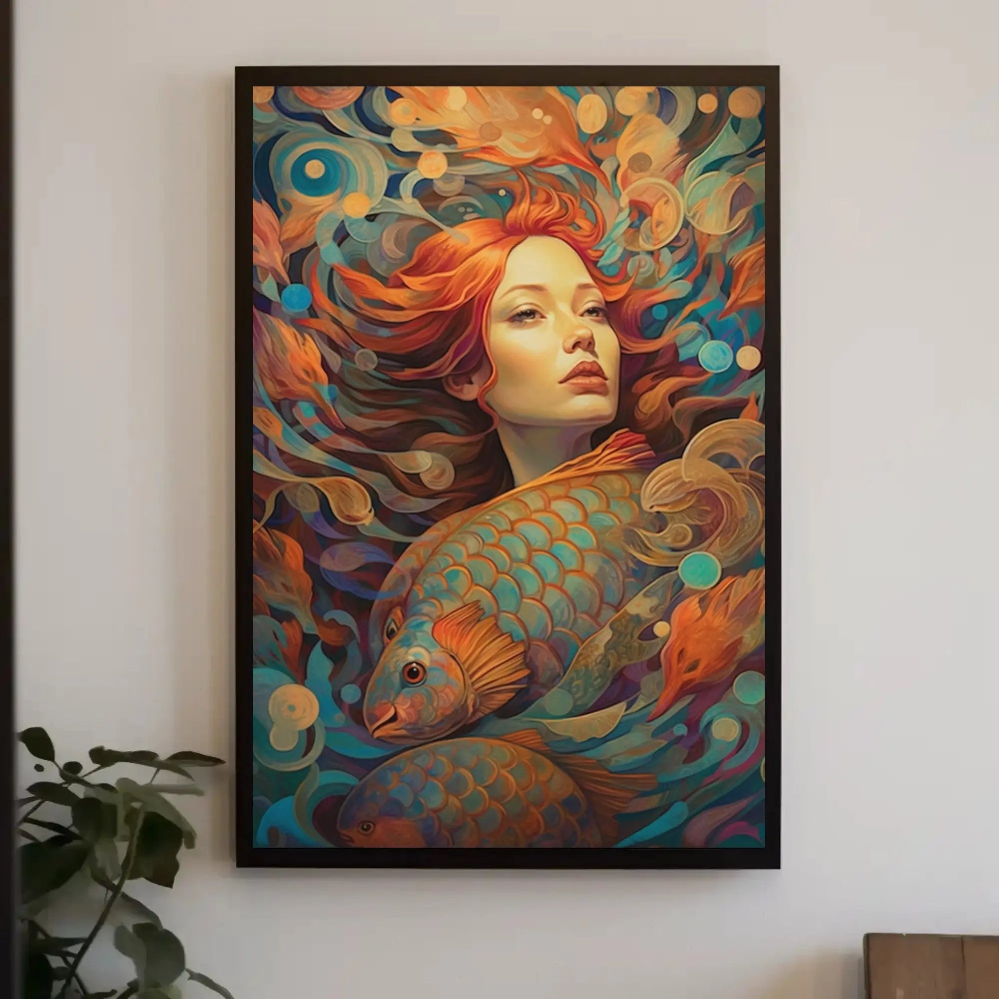 Surreal Tranquility Artistic Design Art Nouveau Poster PosterGoat