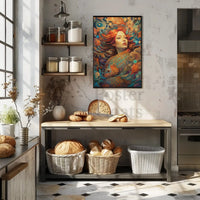 Surreal Tranquility Artistic Design Art Nouveau Poster PosterGoat