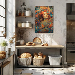Surreal Tranquility Artistic Design Art Nouveau Poster PosterGoat